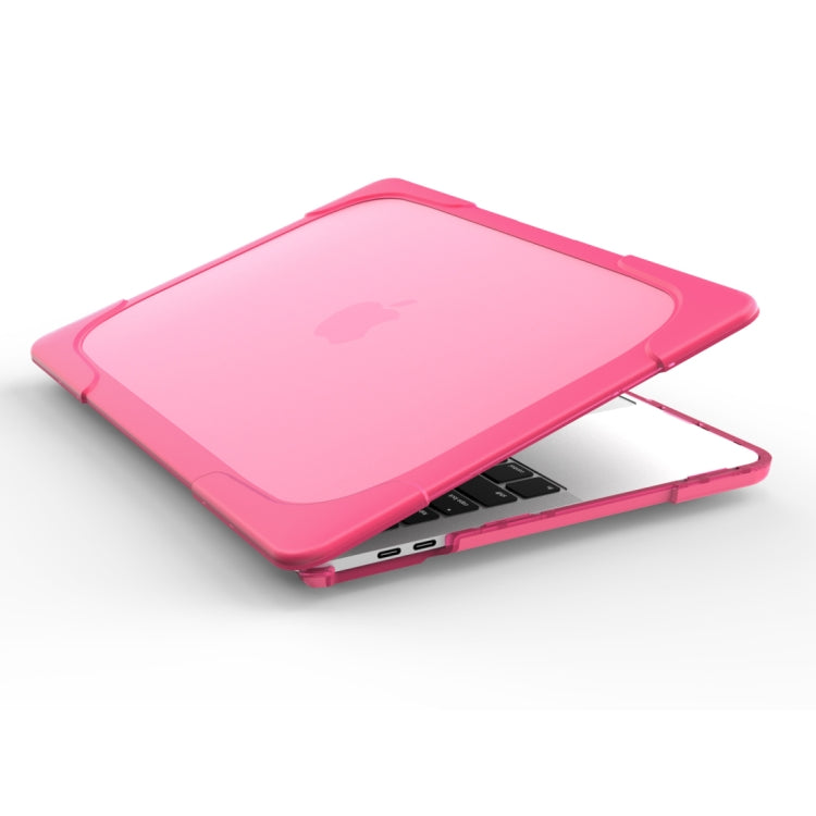For Macbook Pro 15.4 inch with Touch Bar (A1707) Laptop TPU + PC Folding Shockproof Protective Case with Holder
