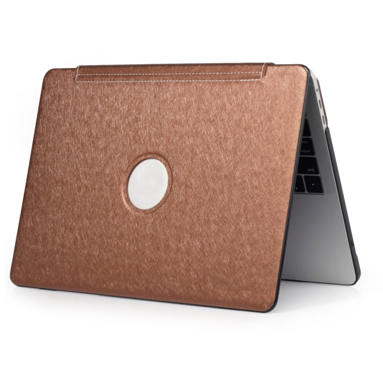 Laptop One-piece PU Leather Case for MacBook Pro 15.4 inch A1990 (2018)
