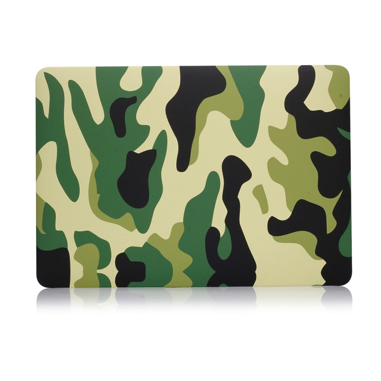 Green Camouflage Pattern Laptop Water Decals PC Protective Case for Macbook Pro 13.3 inch A1989 (2018) / A1706 / A1708 / A2159 / A2289 / A2251 / A2338