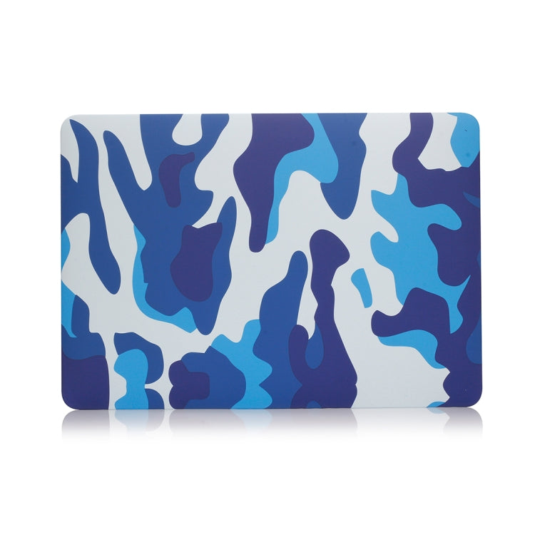 Blue Camouflage Pattern Laptop Water Decals PC Protective Case for Macbook Pro 13.3 inch A1989 (2018) / A1706 / A1708 / A2159 / A2289 / A2251 / A2338