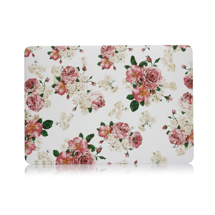 Laurel Flower Pattern Laptop Water Decals PC Protective Case for Macbook Pro 13.3 inch A1989 (2018) / A1706 / A1708 / A2159 / A2289 / A2251 / A2338