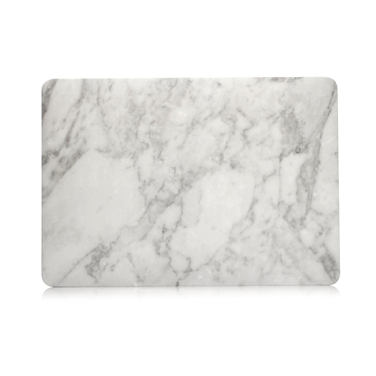 White Grey Texture Marble Pattern Laptop Water Decals PC Protective Case for Macbook Pro 13.3 inch A1989 (2018) / A1706 / A1708 / A2159 / A2289 / A2251 / A2338
