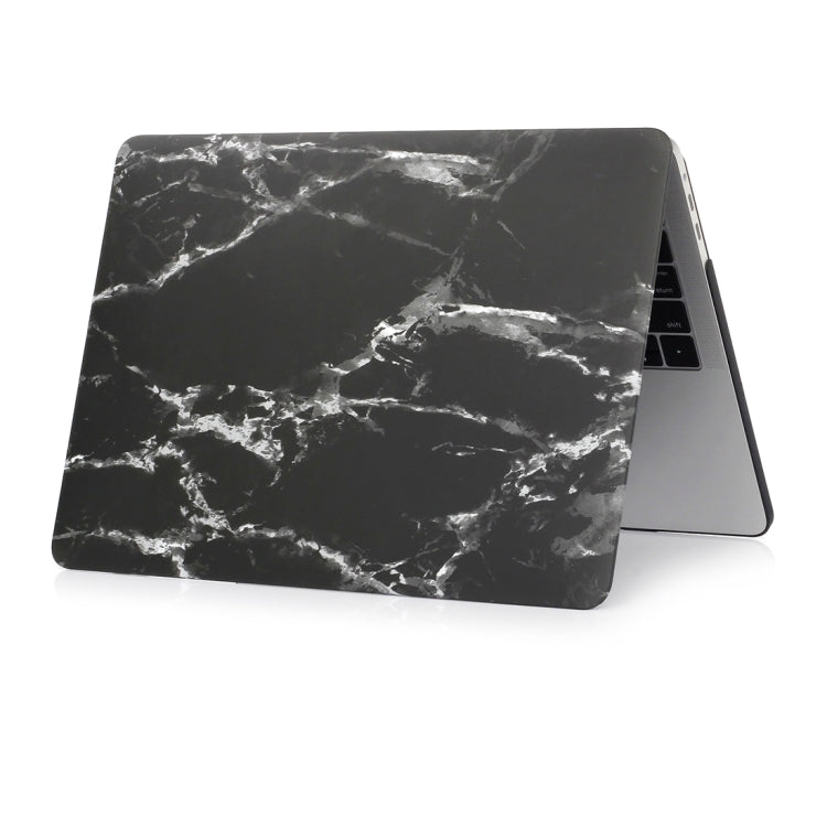 Black White Texture Marble Pattern Laptop Water Decals PC Protective Case for Macbook Pro 13.3 inch A1989 (2018) / A1706 / A1708 / A2159 / A2289 / A2251 / A2338