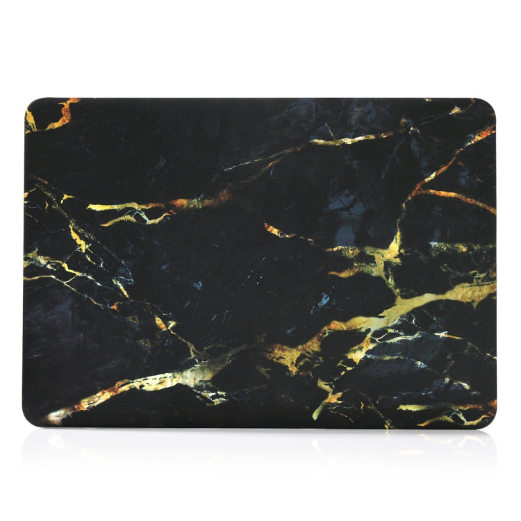 Black Gold Texture Marble Pattern Laptop Water Decals PC Protective Case for MacBook Pro 15.4 inch A1990 (2018) / A1707
