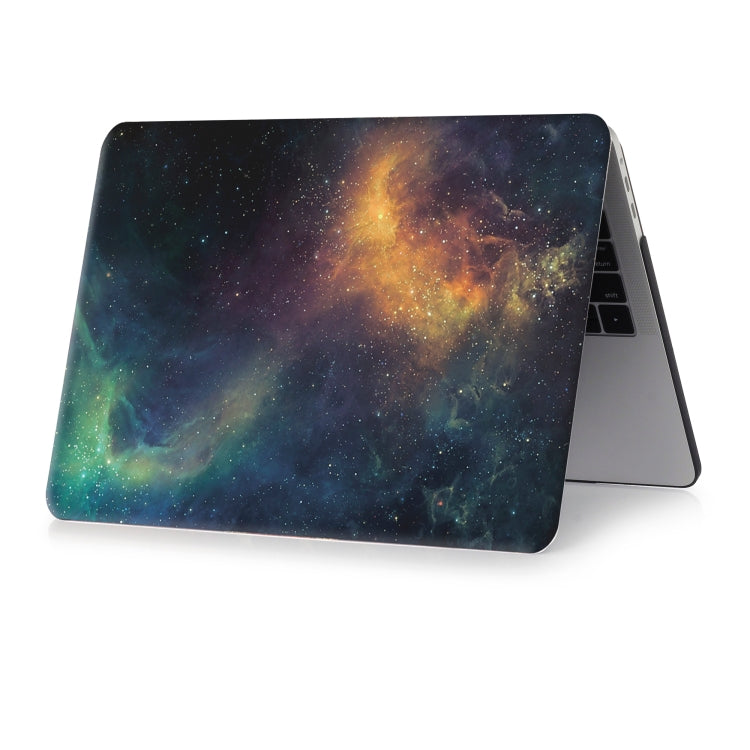 Green Starry Sky Pattern Laptop Water Decals PC Protective Case for MacBook Pro 15.4 inch A1990 (2018) / A1707