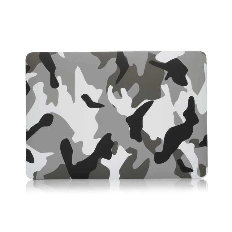 Grey Camouflage Pattern Laptop Water Decals PC Protective Case for MacBook Pro 15.4 inch A1990 (2018) / A1707