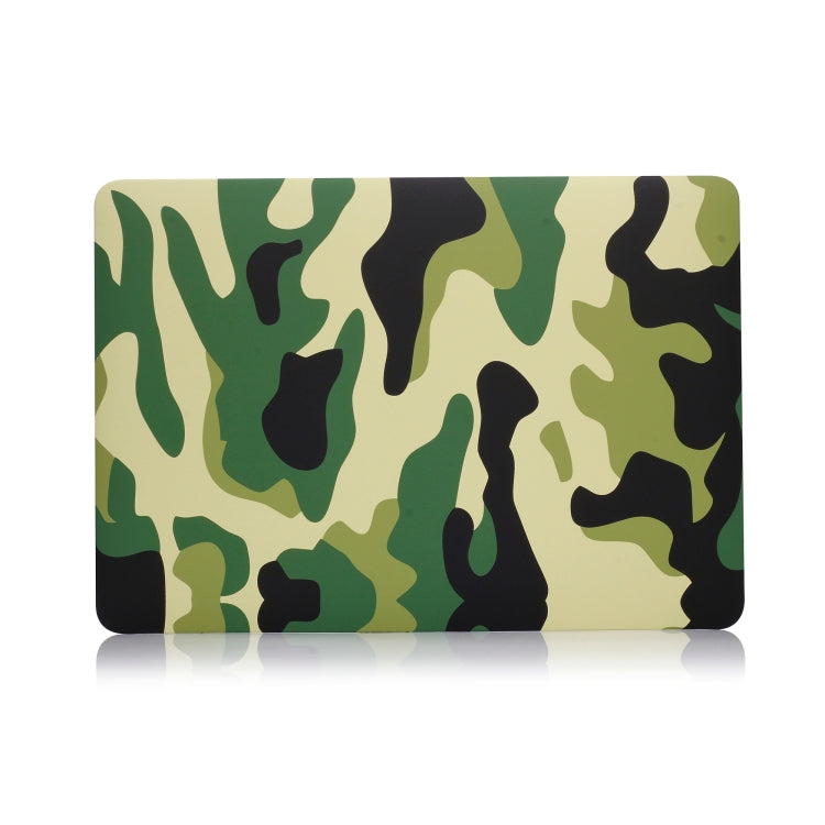 Green Camouflage Pattern Laptop Water Decals PC Protective Case for MacBook Pro 15.4 inch A1990 (2018) / A1707