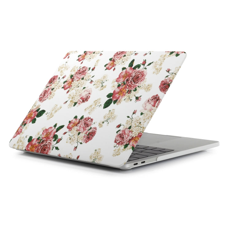 Laurel Flower Pattern Laptop Water Decals PC Protective Case for MacBook Pro 15.4 inch A1990 (2018) / A1707
