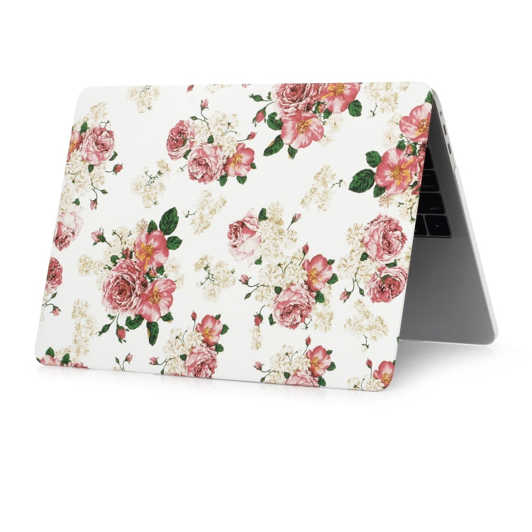 Laurel Flower Pattern Laptop Water Decals PC Protective Case for MacBook Pro 15.4 inch A1990 (2018) / A1707