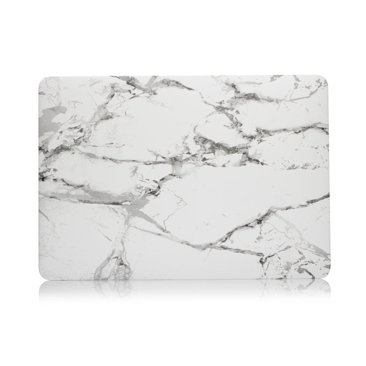 White Black Texture Marble Pattern Laptop Water Decals PC Protective Case for MacBook Pro 15.4 inch A1990 (2018) / A1707