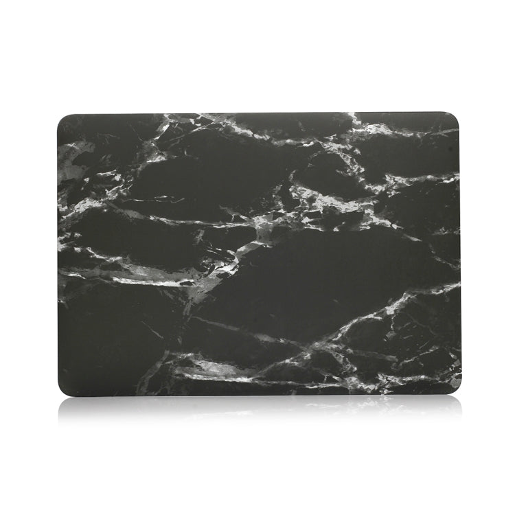 Black White Texture Marble Pattern Laptop Water Decals PC Protective Case for MacBook Pro 15.4 inch A1990 (2018) / A1707