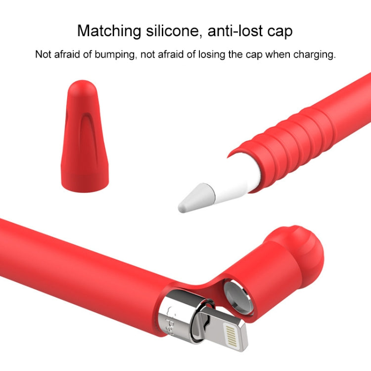 Anti-lost Cap Touch Screen Silicone Protective Cover for Apple Pencil 1