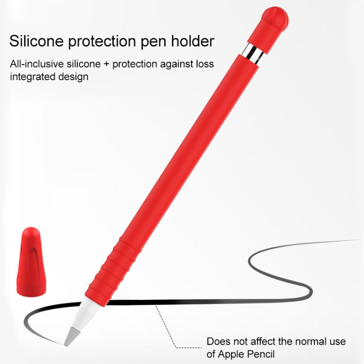 Anti-lost Cap Touch Screen Silicone Protective Cover for Apple Pencil 1