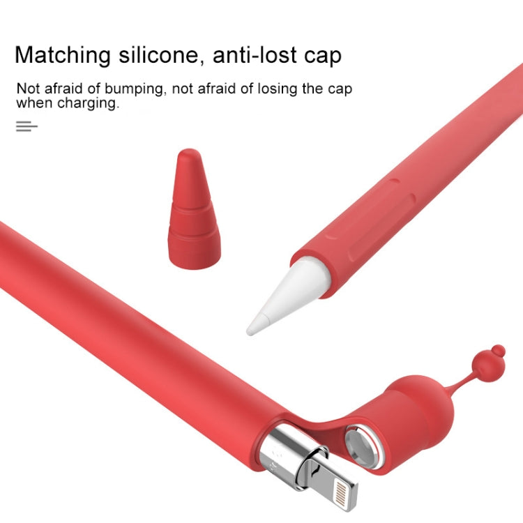 Anti-lost Cap Silicone Protective Cover for Apple Pencil 1