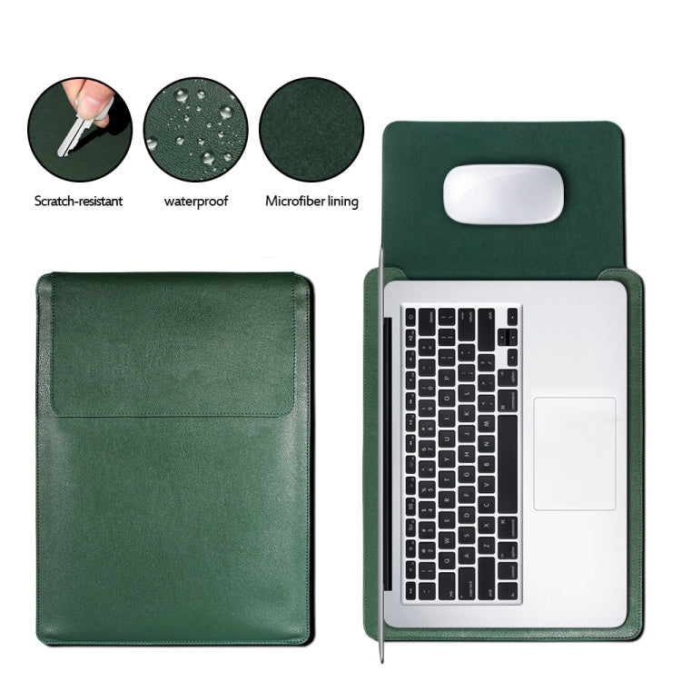 4 in 1 Laptop PU Leather Bag + Power Bag + Cable Tie + Mouse Bag for MacBook 13 inch