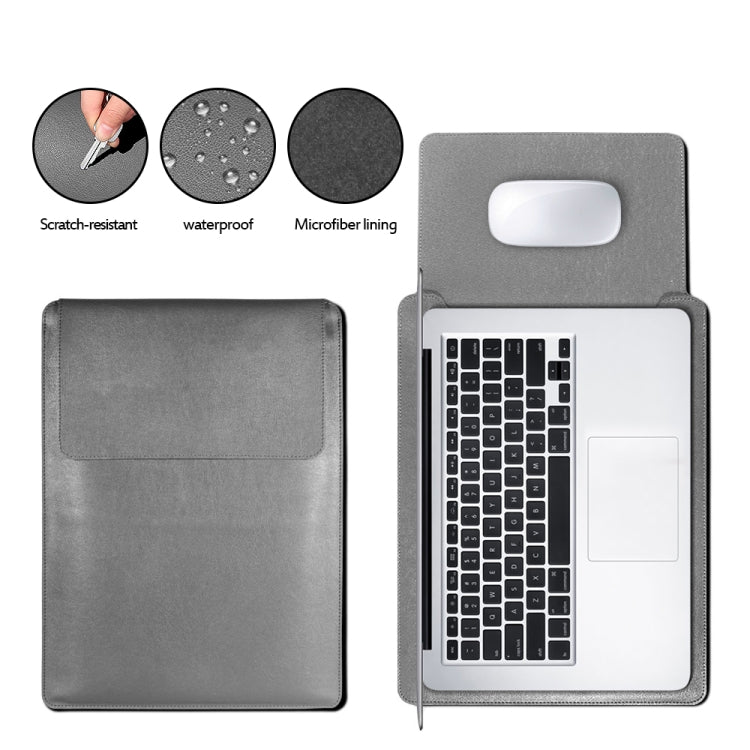4 in 1 Laptop PU Leather Bag + Power Bag + Cable Tie + Mouse Bag for MacBook 13 inch