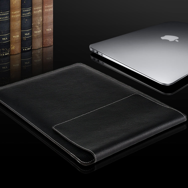 4 in 1 Laptop PU Leather Bag + Power Bag + Cable Tie + Mouse Bag for MacBook 15 inch