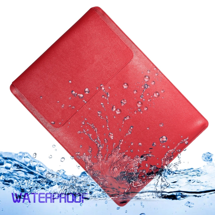 4 in 1 Laptop PU Leather Bag + Power Bag + Cable Tie + Mouse Bag for MacBook 15 inch