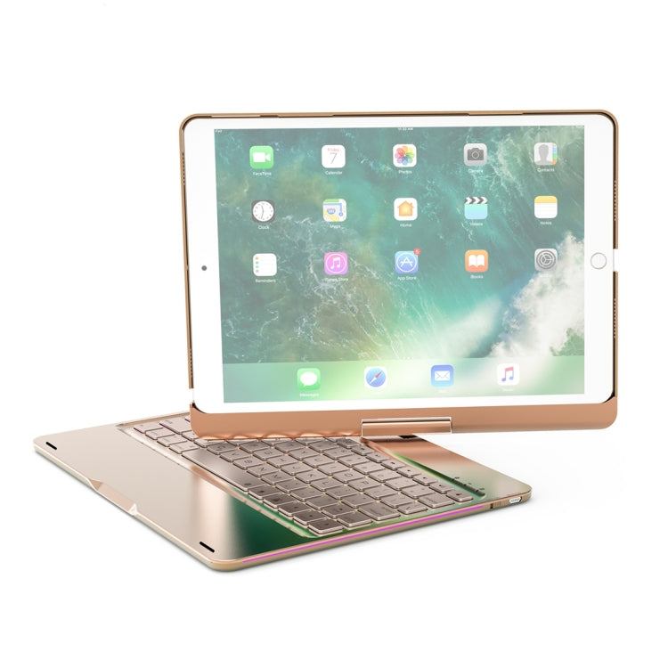F360 For iPad Pro 10.5 inch & iPad Air 10.5 inch Rotatable Colorful Backlight Laptop Version Aluminum Alloy Bluetooth Keyboard Tablet Case