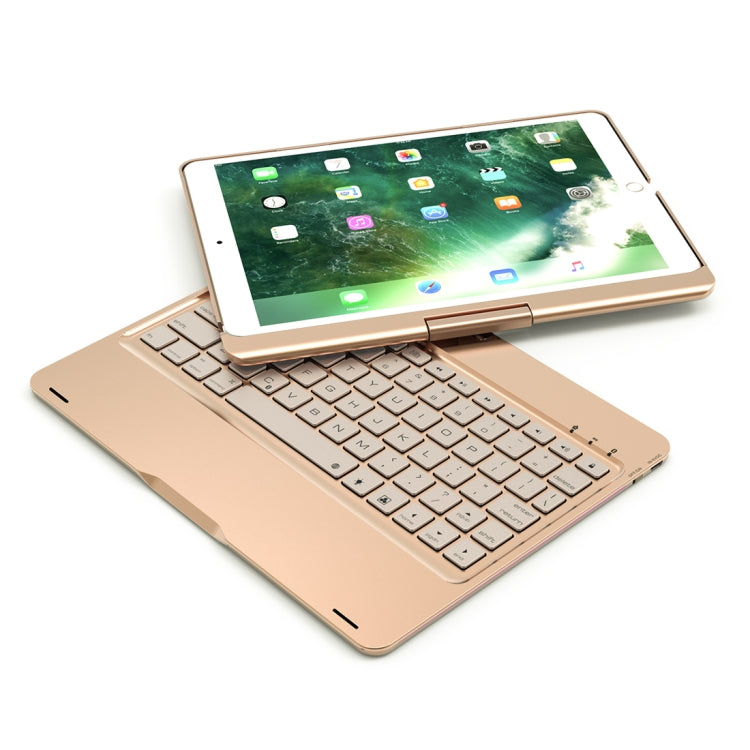 F360 For iPad Pro 10.5 inch & iPad Air 10.5 inch Rotatable Colorful Backlight Laptop Version Aluminum Alloy Bluetooth Keyboard Tablet Case