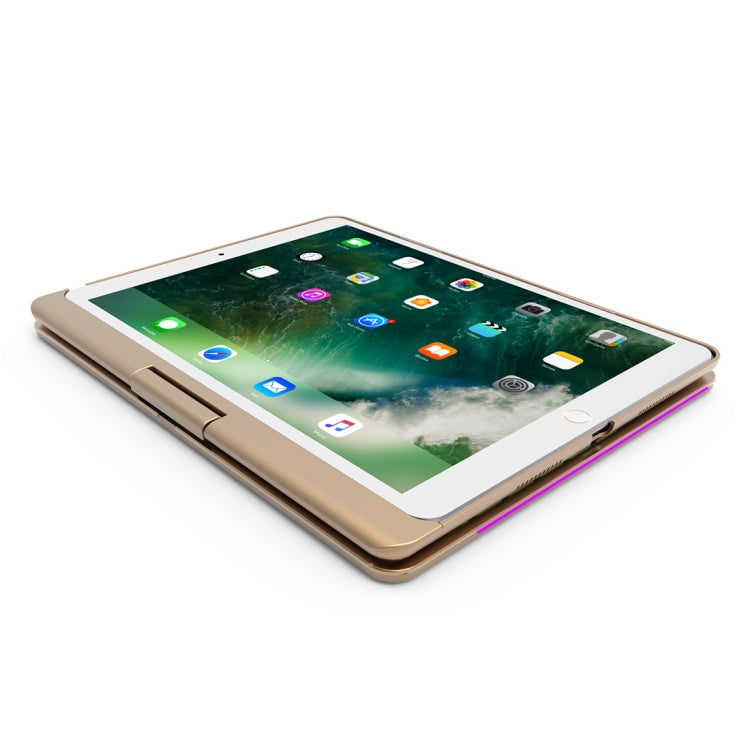 F360 For iPad Pro 10.5 inch & iPad Air 10.5 inch Rotatable Colorful Backlight Laptop Version Aluminum Alloy Bluetooth Keyboard Tablet Case