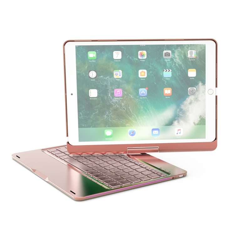 F360 For iPad Pro 10.5 inch & iPad Air 10.5 inch Rotatable Colorful Backlight Laptop Version Aluminum Alloy Bluetooth Keyboard Tablet Case
