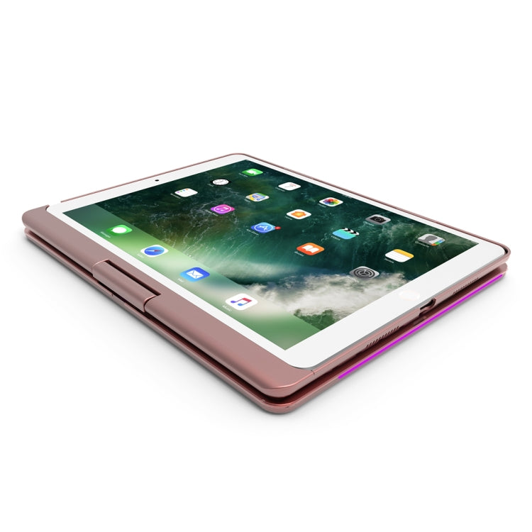 F360 For iPad Pro 10.5 inch & iPad Air 10.5 inch Rotatable Colorful Backlight Laptop Version Aluminum Alloy Bluetooth Keyboard Tablet Case