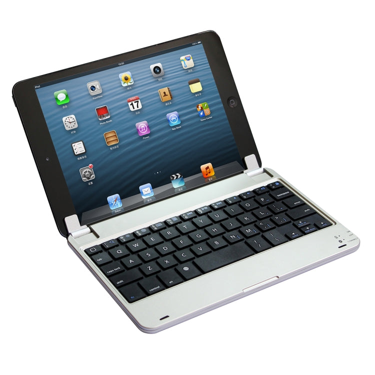 P1302-2 For iPad mini 4 Plug-in Card Slot Plastic Bluetooth Keyboard Tablet Case with Stand Function