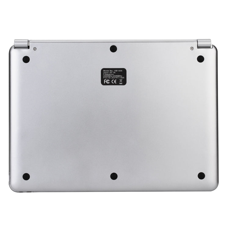 P1305 For iPad Air 2 & Air 1 / Pro 9.7 inch & 2017 iPad & 2018 iPad Plug-in Card Slot Plastic Bluetooth Keyboard Tablet Case with Stand Function (Silver)