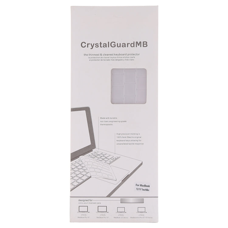 Keyboard Protector Silica Gel Film for MacBook Pro 13 / 15 with Touch Bar (A1706 / A1989 / A1707 / A1990)(Transparent)