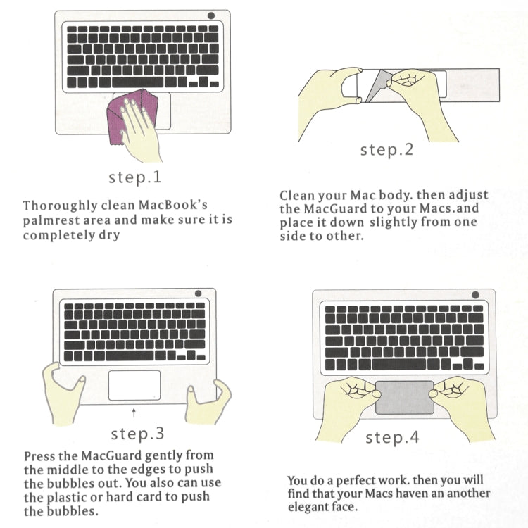 Palm & Trackpad Protector Sticker for MacBook Pro 15 with Touch Bar (A1707 / A1990)