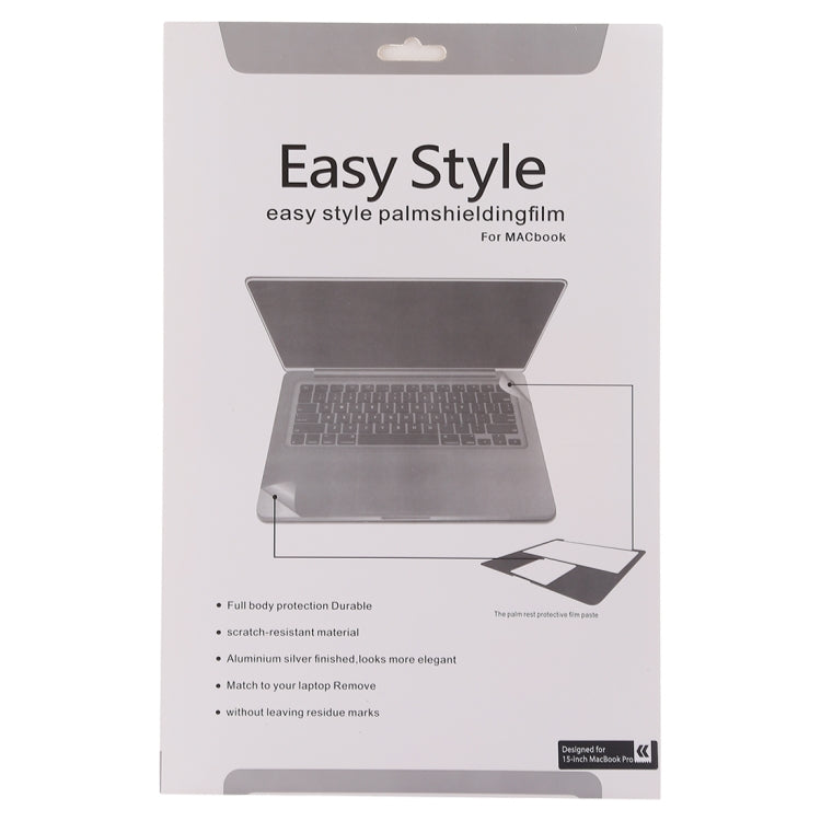 Palm & Trackpad Protector Full Sticker for MacBook Pro 15 (A1286) (Silver)