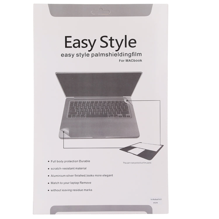 Palm & Trackpad Protector Full Sticker for MacBook Pro 13 (A1278) (Silver)