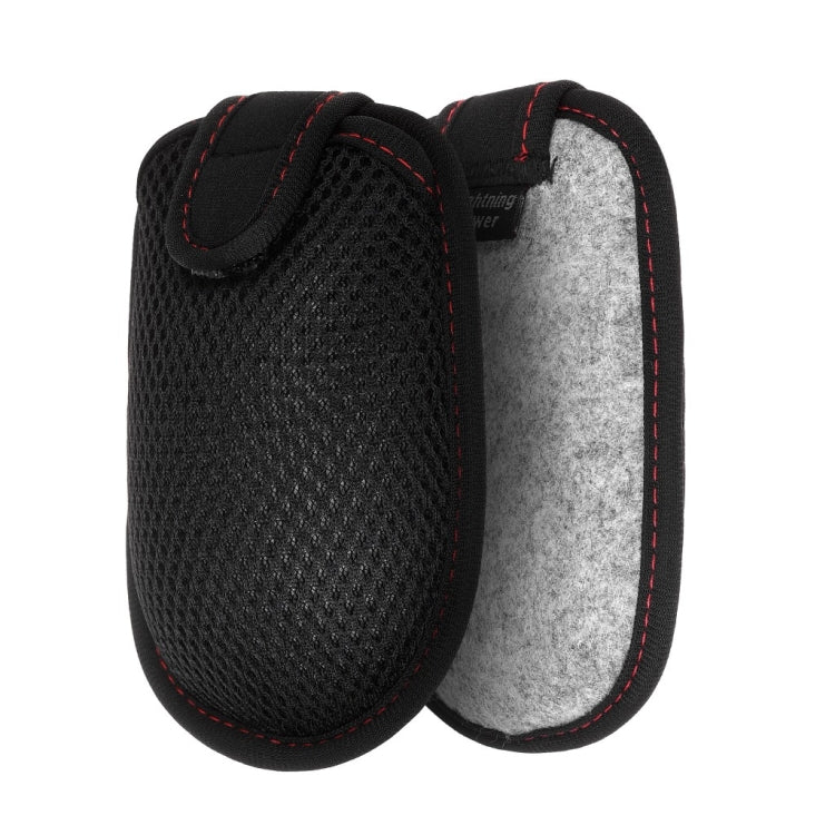 Breathable Mesh Neoprene Mouse Cover Storage Bag for Apple Magic Mouse / Microsoft Surface Mouse (Black)