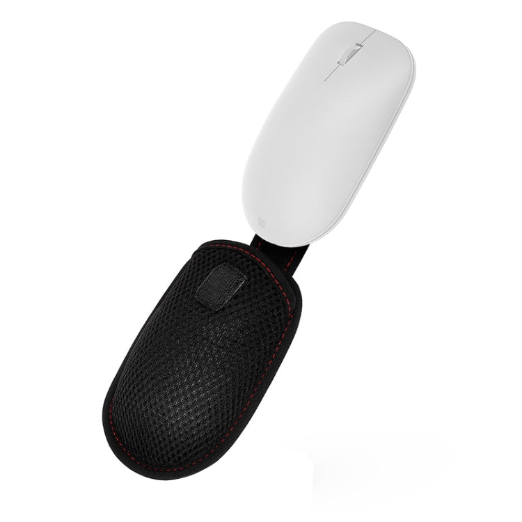 Breathable Mesh Neoprene Mouse Cover Storage Bag for Apple Magic Mouse / Microsoft Surface Mouse (Black)