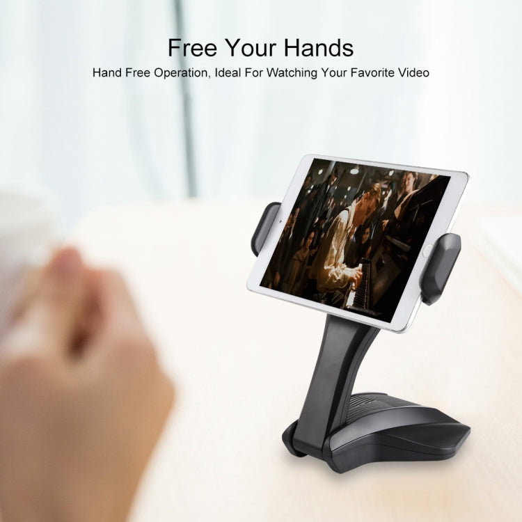 Universal Manual Control Desktop Stand for 7-15 inch Tablets(Black)