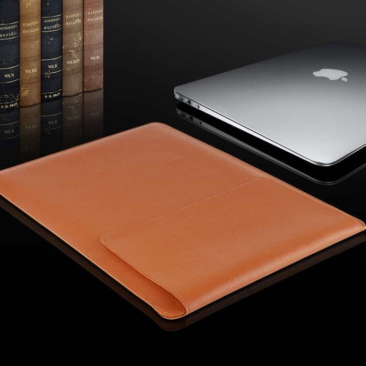 4 in 1 Laptop PU Leather Bag + Power Bag + Cable Tie + Mouse Bag for MacBook 11-12 inch