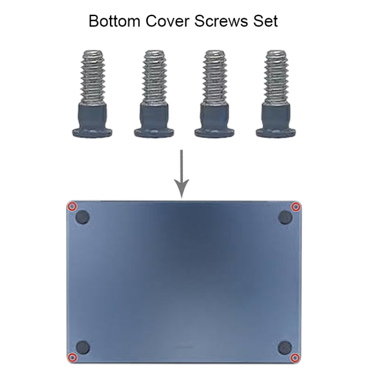 For MacBook Air 15.3 M2 A2941 Bottom Cover Screws Set  - Grey