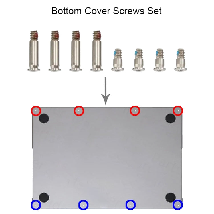 Bottom Cover Screws Set for MacBook Pro Retina M3 14 16 A2918 A2991 A2992