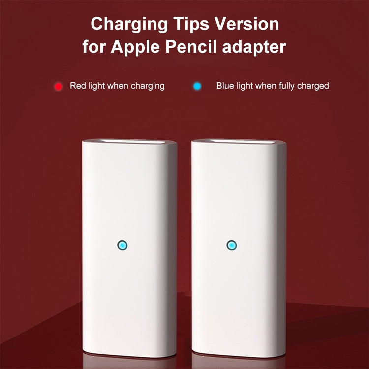 2 PCS Charging Adapter with Charing Light for Apple Pencil 1 / 2