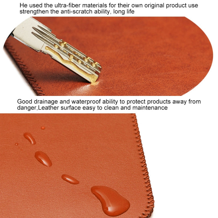 Laptop Microfiber Leather Double Layer Inner Bag for MacBook 12 inch A1534 (2015 - 2017)