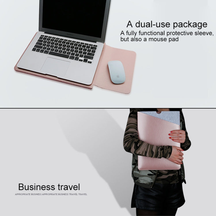 Laptop Microfiber Leather Double Layer Inner Bag for MacBook 13.3 inch