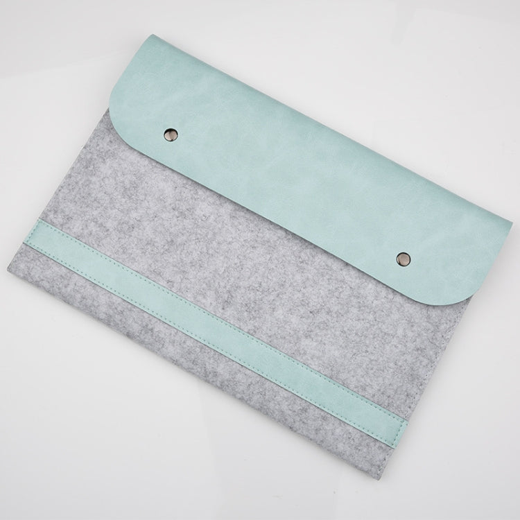 Horizontal Laptop Microfiber Leather Polyester Felt Double Magnetic Buckle Inner Bag for MacBook 12 inch