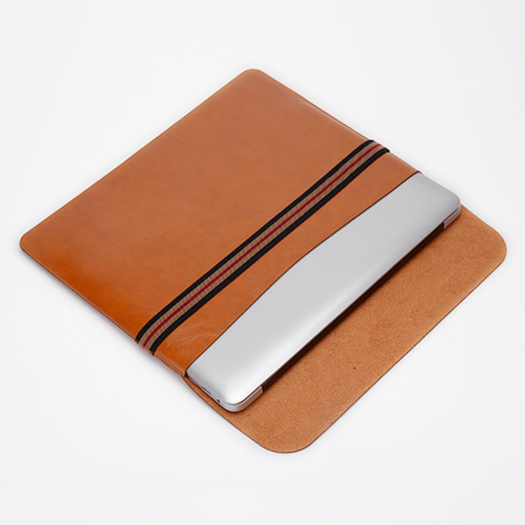 Horizontal Elastic Band Laptop Microfiber Leather Inner Bag for MacBook Pro 13.3 inch