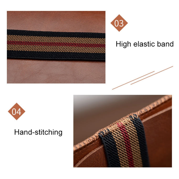 Horizontal Elastic Band Laptop Microfiber Leather Inner Bag for MacBook Pro 13.3 inch
