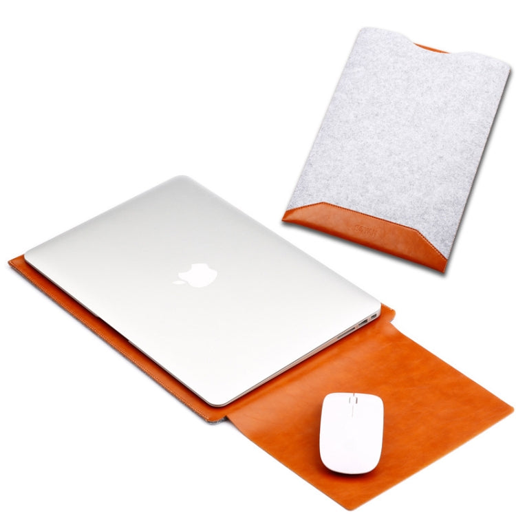 Laptop Crazy Horse Texture Fur Felt Inner Bag for MacBook 11.6 inch