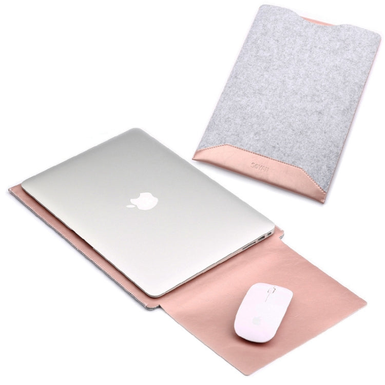 Laptop Crazy Horse Texture Fur Felt Inner Bag for MacBook 11.6 inch
