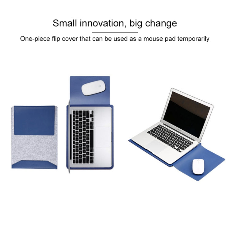 Laptop Crazy Horse Texture Fur Felt Inner Bag for MacBook 12 inch