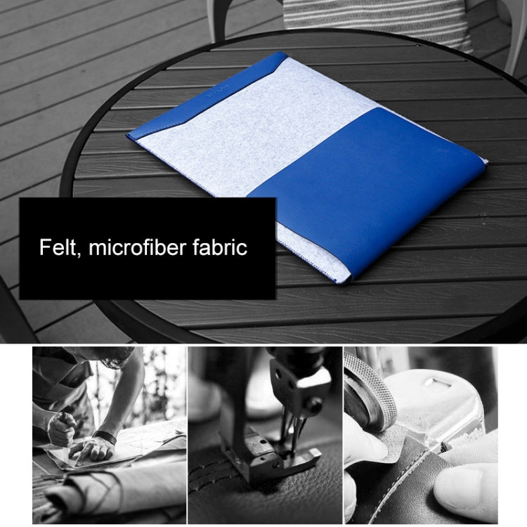 Laptop Crazy Horse Texture Fur Felt Inner Bag for MacBook 15.4 inch