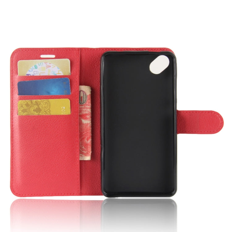 For Wiko Sunny2 Plus Litchi Texture Horizontal Flip Leather Case with Holder & Wallet & Card Slots